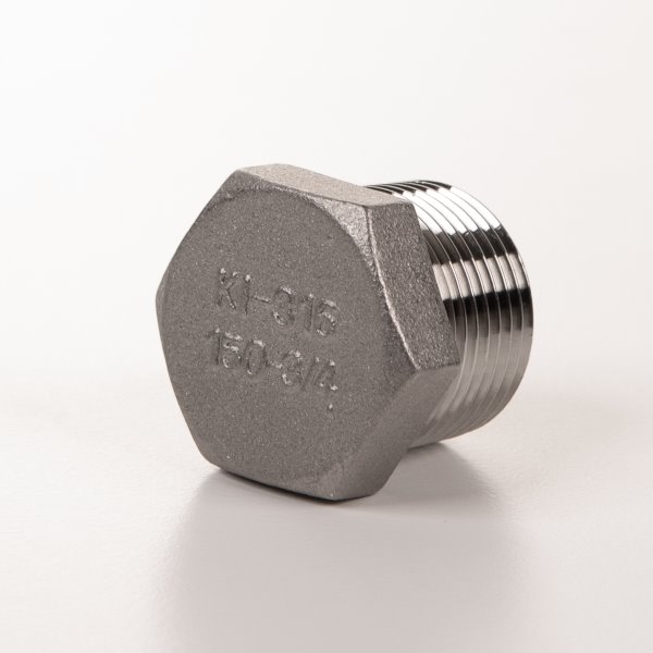 Verschlussstopfen, Verschlussschrauben, Blindstopfen, Edelstahl V4A 3/4 Zoll - Bild 1
